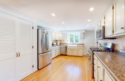East Sandwich House | Historic Cape home with private pool, tennis court, summer kitchen, & game barn