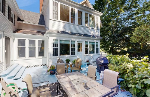 Camden House | Historic home steps from the harbor with enclosed porches & gorgeous deck