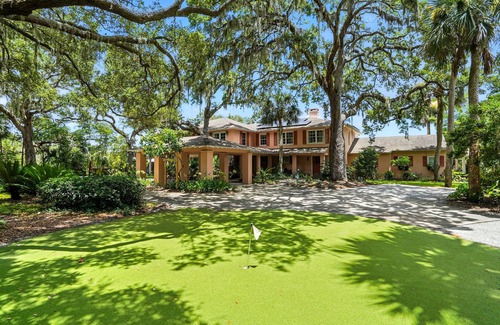 Saint Simons Island House | Historic Marshfront St Simons Estate Heated Pool Private Dock
