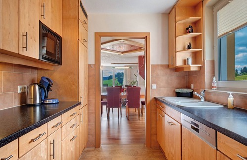 Furtwangen House | Holiday Home 'Am Kussenhof' with Mountain View, Balcony and Wi-Fi