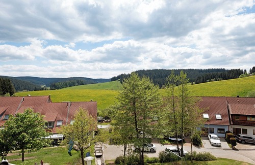 Furtwangen House | Holiday Home 'Am Kussenhof' with Mountain View, Balcony and Wi-Fi