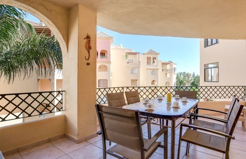 Atlanterra Apartment | Holiday Apartment "Jardines de Zahara" with Pool, Balcony, Mountain and Sea View
