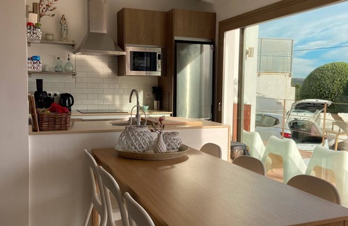 Benimeit House | Holiday Home 'Beautiful Ibiza Style Moraira' with Sea View, Wi-Fi and Air Conditioning