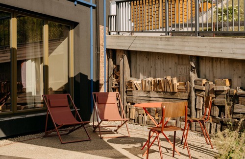 Kunitz/Laasan House | Holiday Home 'Feuer Und Flamme' with Mountain View, Private Terrace and Wi-Fi
