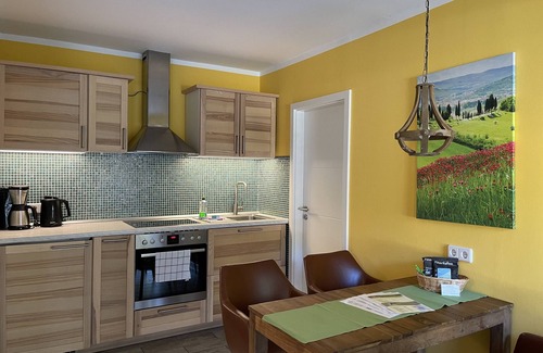 Wunsdorf House | Holiday Home 'Specht' with Private Terrace, Private Garden and Wi-Fi