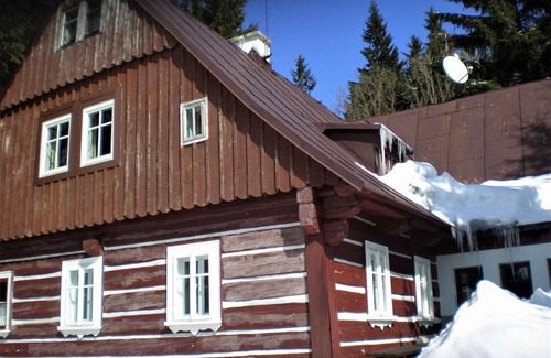 Harrachov House | Holiday home stylishly furnished with fireplace and sauna