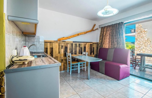 Arillas Apartment | Holiday Studio 'Mirage Arillas Studio Type A10' next to Beach with Balcony, Shared Pool & Wi-Fi