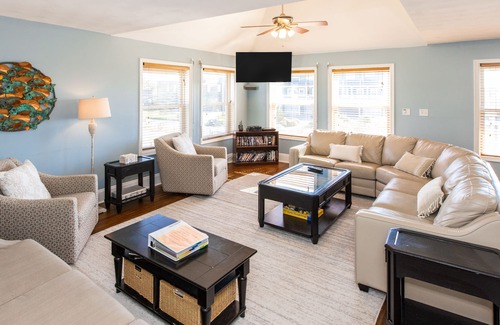Sandbridge House | Home 75 steps from the beach with private pool, hot tub, cabana & Ping-Pong