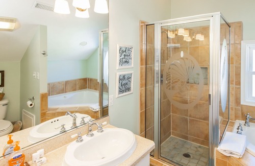 Sandbridge House | Home 75 steps from the beach with private pool, hot tub, cabana & Ping-Pong