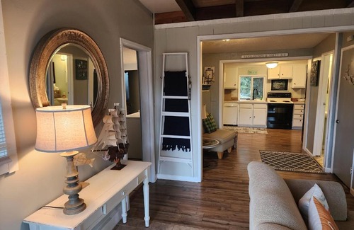 Lincoln City House | Home Near the Lake with beautiful wood burning fireplace