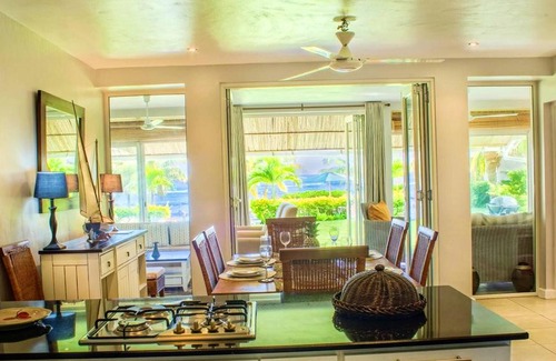 Pointe Aux Piments House | Homerez - House for 4 ppl. with shared pool at Pointe aux Biches, Camp Bestel