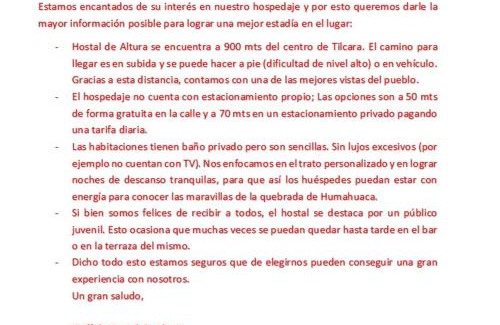 Tilcara Hotel | Hostal de Altura