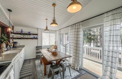 Blakeslee House | Hot tub, fire pit, lakefront, dock, pet friendly and more!