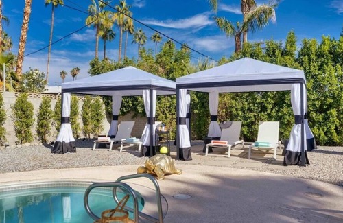Tahquitz River Estates House | House of the Golden Turtle, Luxury Desert Oasis, 3 bedrooms 4 beds