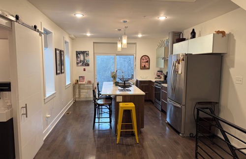 Brewerytown Apartment | Huge 2 Bedroom Bilevel Apartment with Patio WiFi AC Laundry