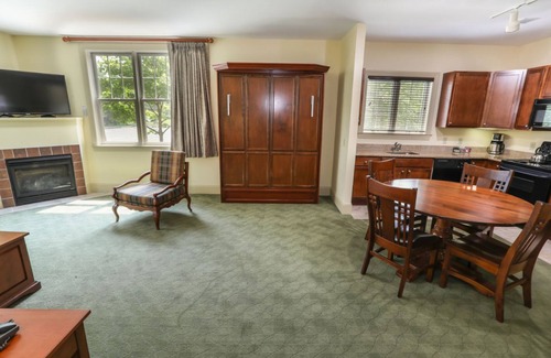 Hunter Condo | Hunter Mountain 1BR Suite | Jacuzzi & Fireplace