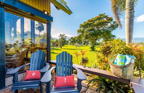 Princeville House | Ideal Makai Golf Course location, 2 primary suites plus loft, ocean view & AC