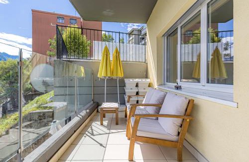 Lugano Apartment | Imperial of Lugano 2 with a lake view and garden behind the station and 10 min from the lake of Lugano