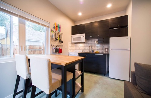 Salida House | In Salida, a Modern Ground Floor Suite. Private, custom flagstone patio & yard.