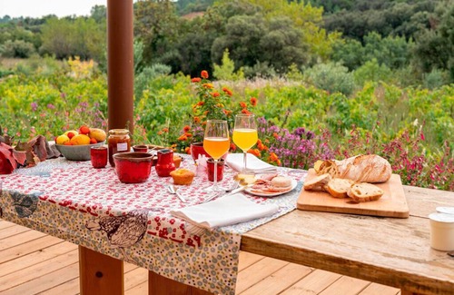 Berlou House | "in the middle flows a stream" . rental with jacuzzi, beautiful view, south terrace