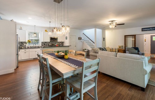 New Buffalo House | IN TOWN, ONLY .8 mile walk to the Beach/Shops-YET Wooded Private & Secluded.