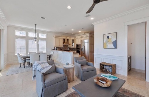 SeaNest Village House | includes golf cart! SeaNest stunner with Gulf views, 4 adult bikes. EV charger