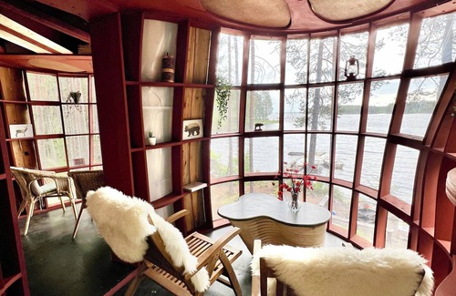 Overturingen House | Incredible tree house on your own private island on a huge lake
