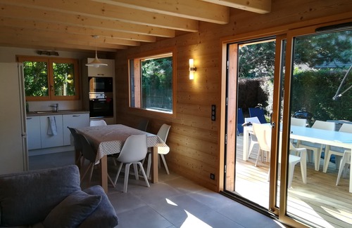 Saint-Paul-en-Chablais Ski Chalet | Individual chalet "la Chaumière", new in 2018. very comfortable, wooded garden