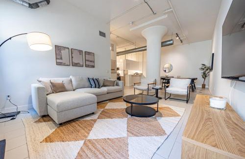 Historic Core Apartment | Industrial Style 2BR Condo Downtown LA With Rooftop!