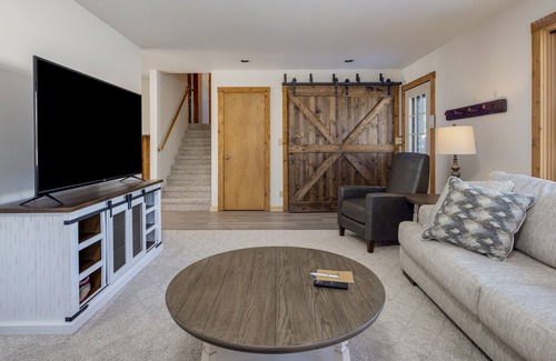 Jackson Hole House | Inviting home with mountain view, fireplace, golf nearby, & washer/dryer