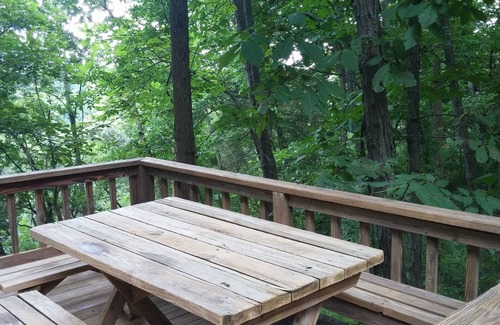 The Galena Territory House | Irresistibly Inviting 3 Bedroom 3 Bath with HOT TUB, FIREPLACE, WOODED VIEW