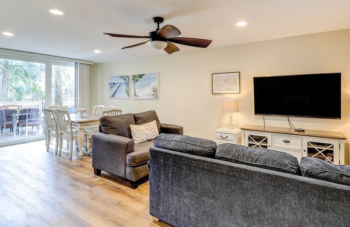North Forest Beach Villa | Island escape with WiFi, private deck, grill, & shared pool - 1 block to beach