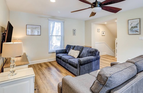 North Forest Beach Villa | Island escape with WiFi, private deck, grill, & shared pool - 1 block to beach