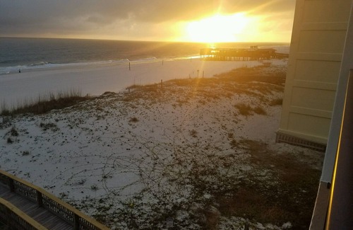 Gulf Shores Condo | Island Sunrise in Gulf Shores BEACH FRONT & UPDATED. Walk to the Hangout.