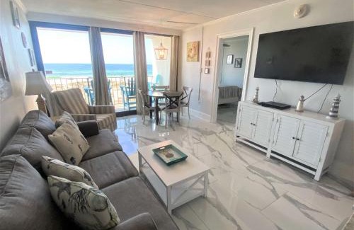 Gulf Shores House | Island Winds East 202 by ALBVR - Beautifully renovated beachfront condo & steps away from Hangout & more!