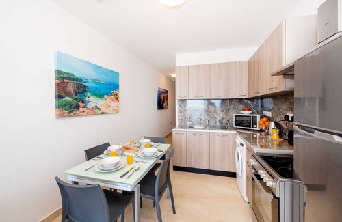 Bugibba Apartment | Islet Promenade Seafront 1 Bedroom Apartment with 2 seaview balconies