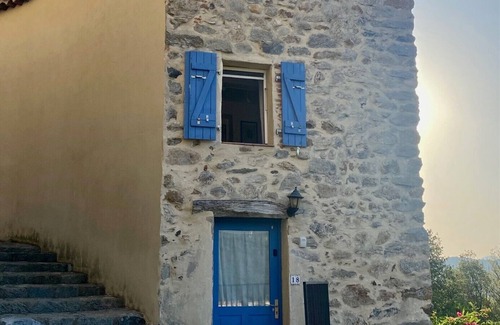 Amelie-les-Bains-Palalda House | it's a blue house, clinging to the hillside in the charming village of Palalda