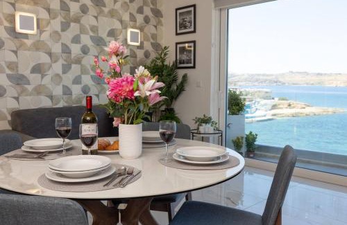 Bugibba Apartment | Ivory Suite Seafront With Views!- Fl 15 By Homely