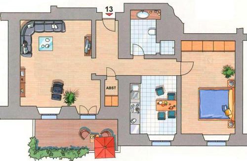 Hohen Niendorf Apartment | Jagdschloß zu Hohen Niendorf Fewo 13