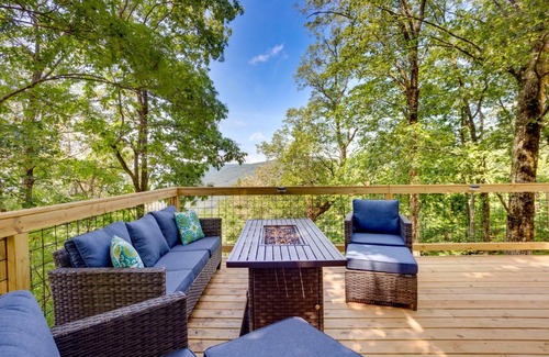 Tate House | Jasper Vacation Rental with Decks, Fire Pit and Views!