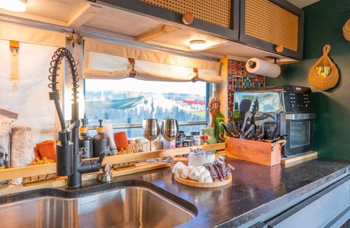 Alpine Cabin | Judy's Mule-Schoolie with Outdoor Movie Theatre