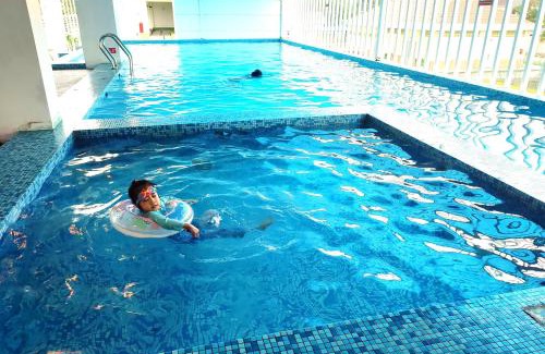 Central Seberang Perai Apartment | KAF Homestay for Musliim only with Pool, 3 Bedroom with Aircond, Smartkey concept, Kids Fun Stay-SlideSwingTrampoline