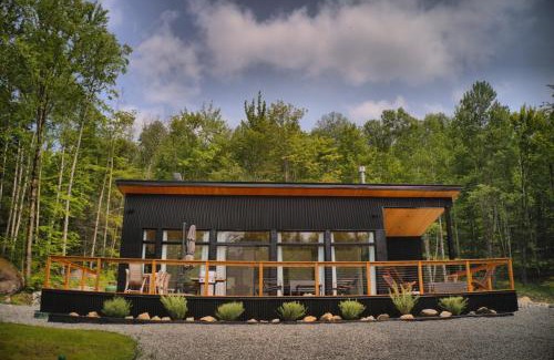 Lac-Superieur Ski Chalet | KALLM-Mont-Tremblant chalet with hot tub, pond & beach on private 7acre estate