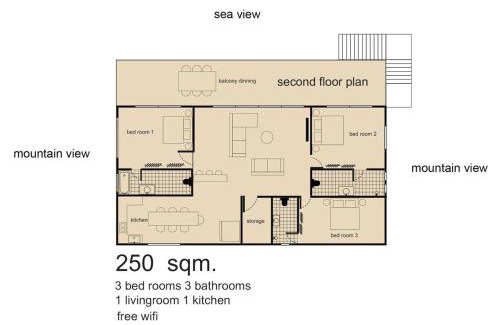 Kamala Apartment | Kamala Sea view 3BR apartment 2nd Floor