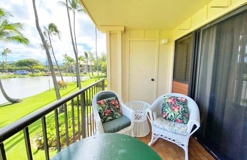 Hanamaulu Condo | Kauai Beach Villas D-9 . Centrally located . & Lagoon view
