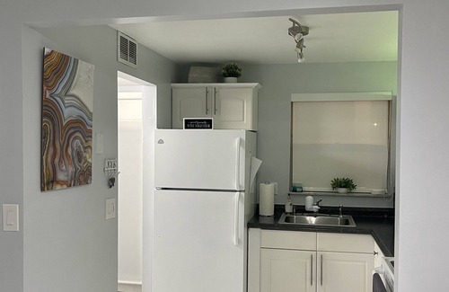 Sunrise Apartment | Kick back and relax in this calm, stylish space apartment with 1 bed 1 bath.n
