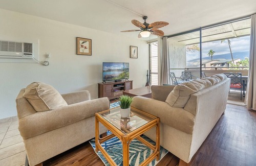 Kihei Condo | Kihei Holiday Resort #215, Ocean and West Maui Mountain Views!