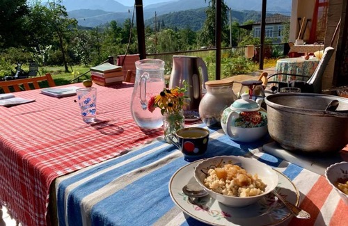 Khulo House | Komli - Rustic Historic Farmhouse with Mountain Views, surrounded by tea plantation, vines, bamboos and a rivulet