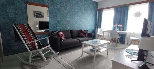 Rauma House | Kortteer sininen huone