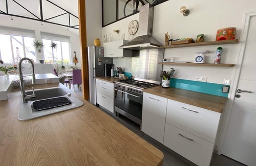 Saint-Cast-le-Guildo House | L'Atelier, a pretty, recently built loft-style house with tasteful decor, close to the port,.